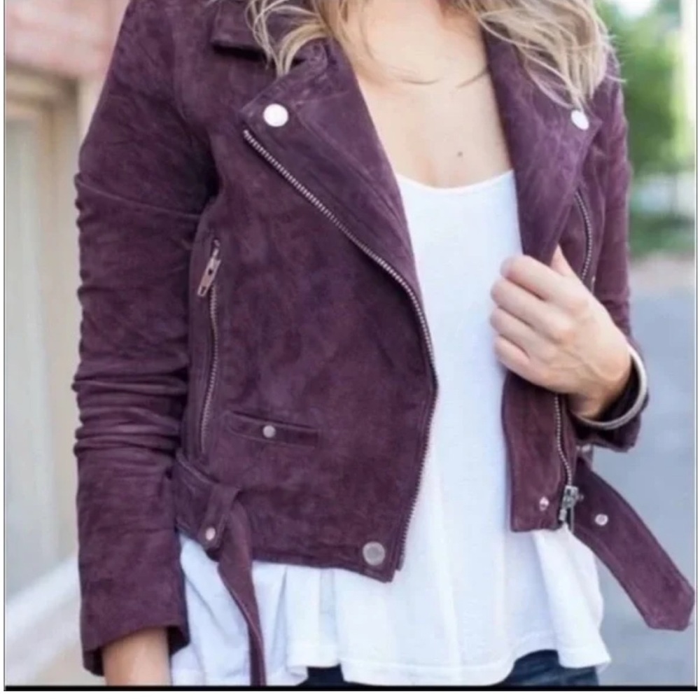 Blank NYC Women's Suede Moto Jacket